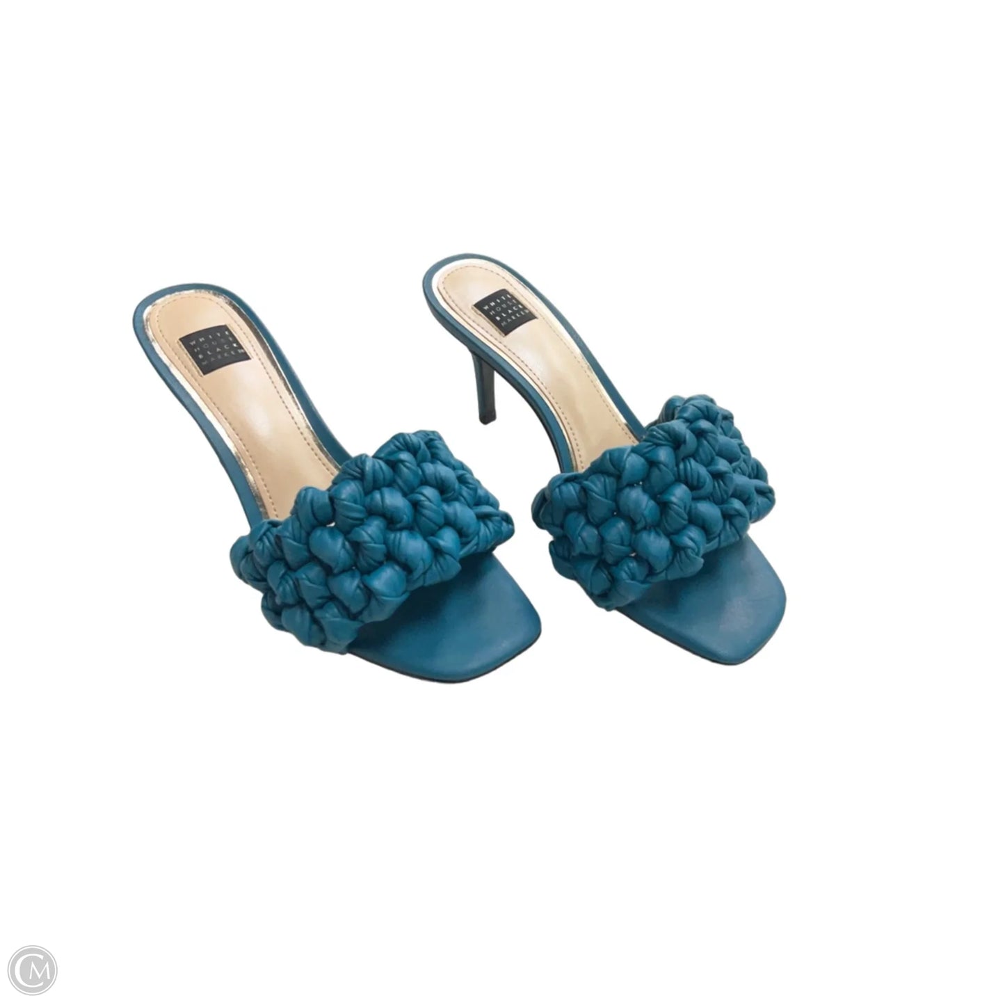 Sandals Heels Kitten By White House Black Market In Teal, Size: 7