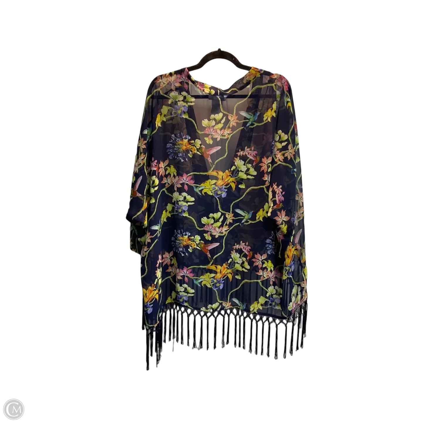 Swimwear Cover-up By Carmen By Carmen Marc Valvo In Floral Print, Size: Xl