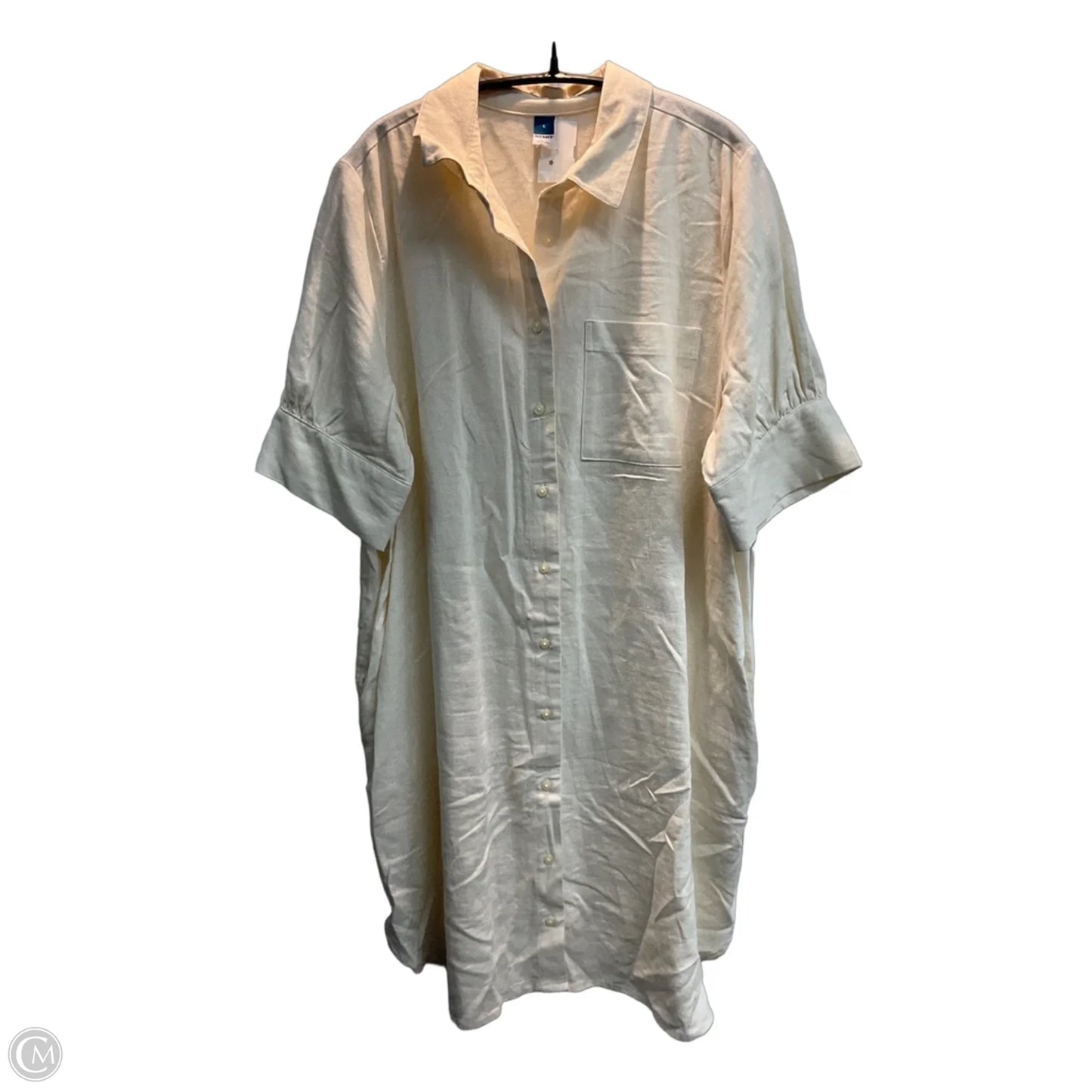 Dress Casual Midi By Old Navy In Cream, Size: L