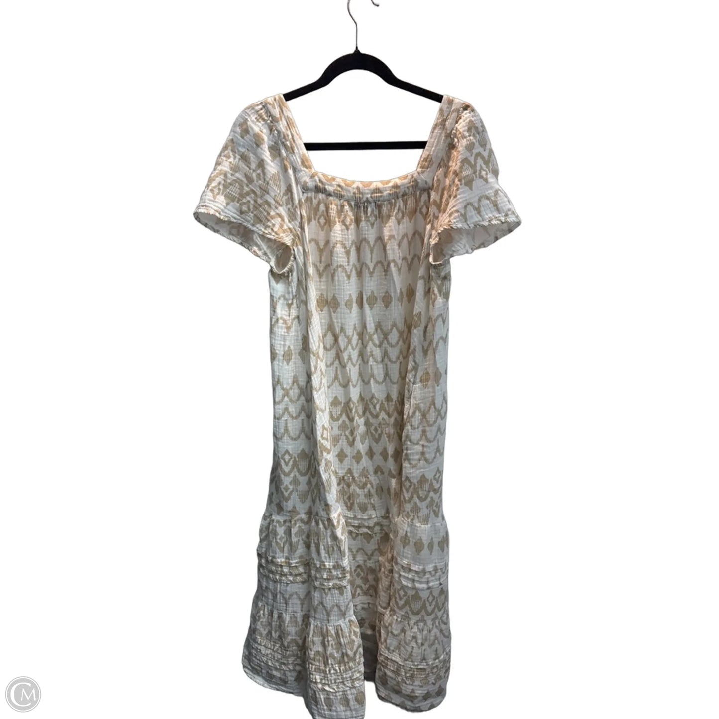 Dress Casual Maxi By Sonoma In Tan & White, Size: L