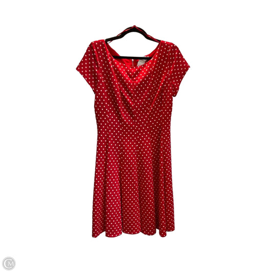 Dress Casual Midi By Dannyandnicole In Polkadot Pattern, Size: L