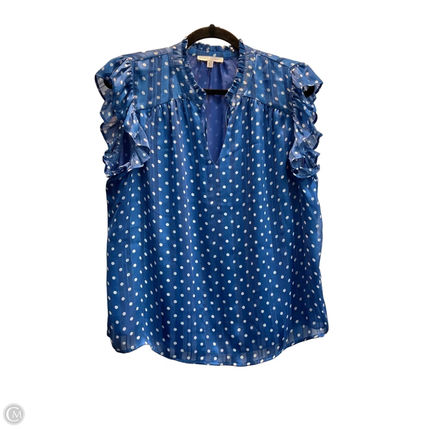 Top Sleeveless By Maison Damelie In Polkadot Pattern, Size: L