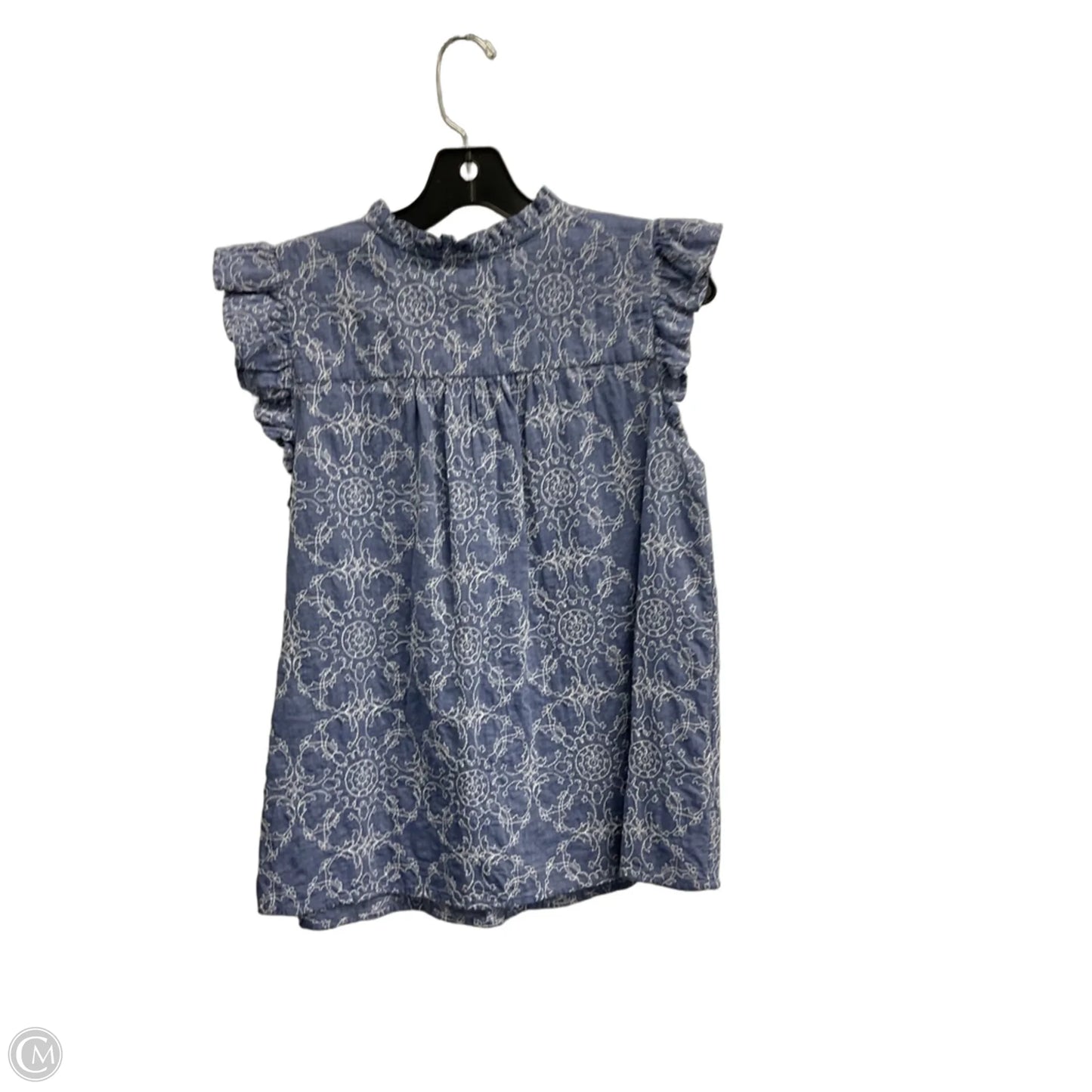 Top Sleeveless By Loft In Blue, Size: M