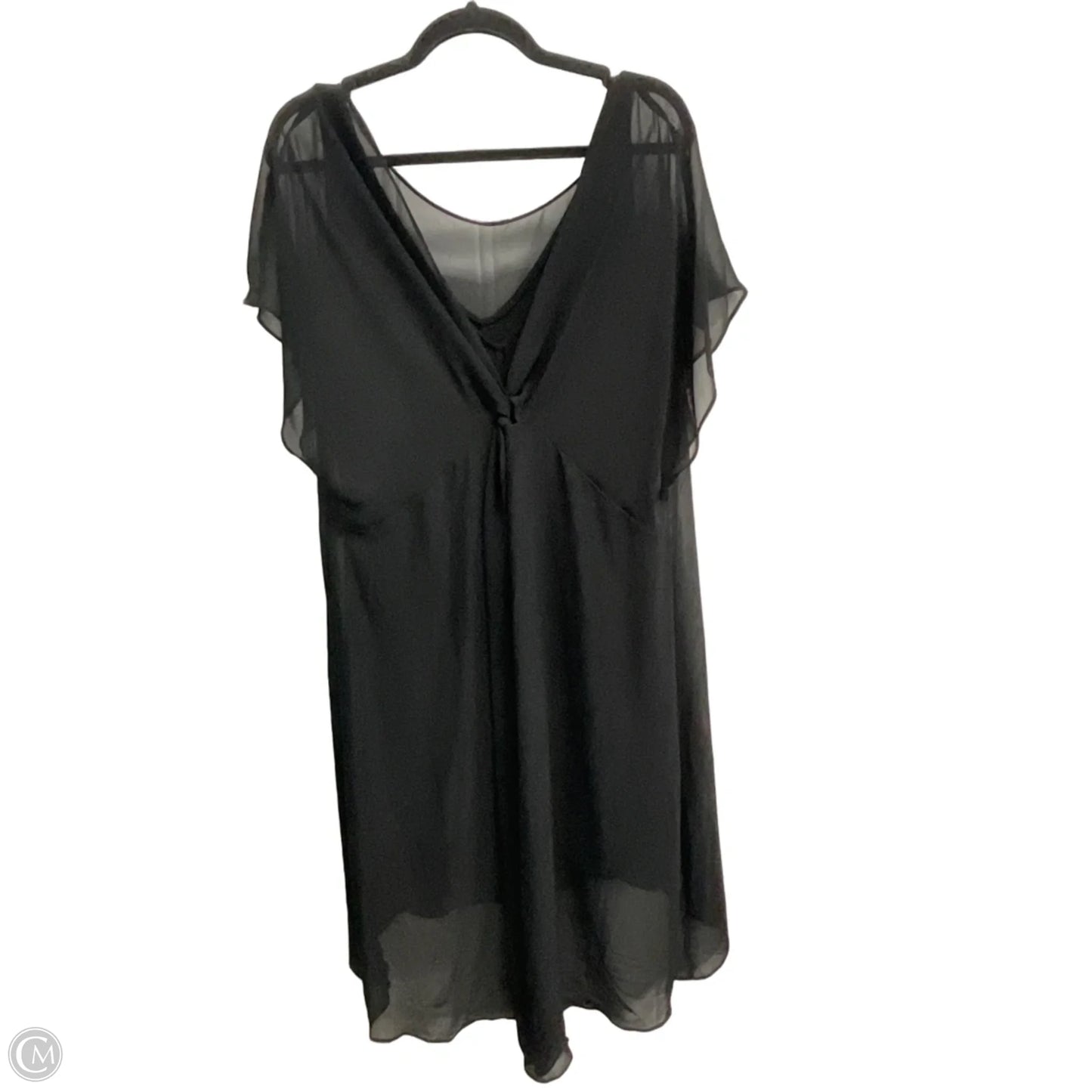 Dress Party Midi By Adrianna Papell In Black, Size: Xl
