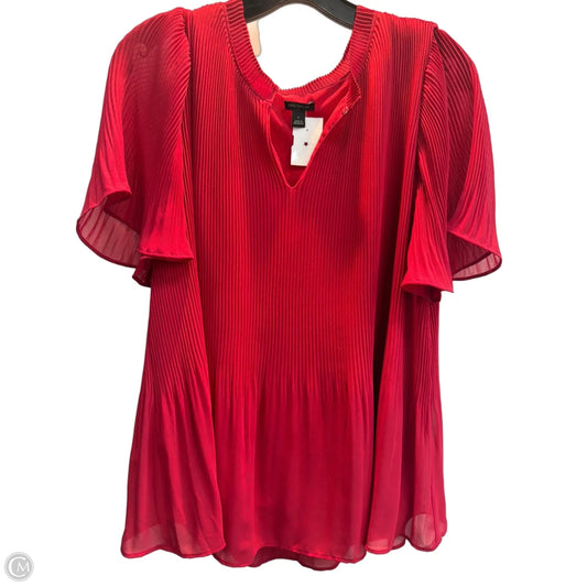Top Short Sleeve By Ann Taylor In Red, Size: S