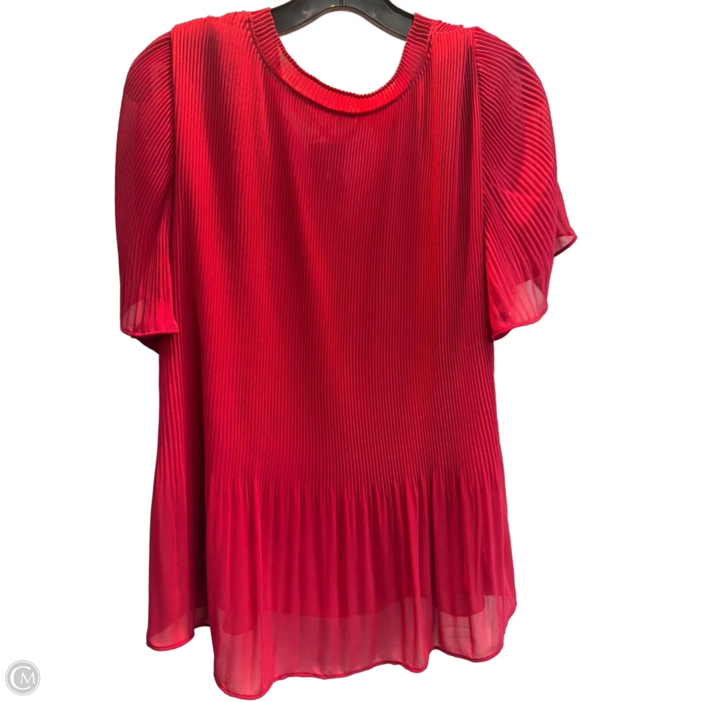 Top Short Sleeve By Ann Taylor In Red, Size: S