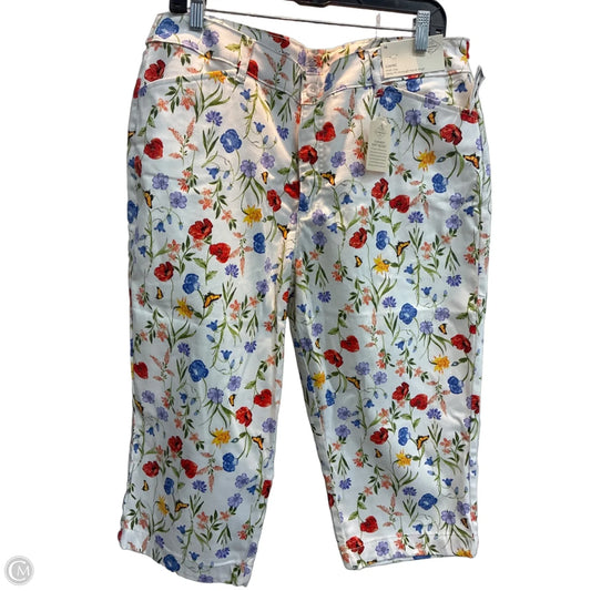 Capris By St Johns Bay In Floral Print, Size: 16