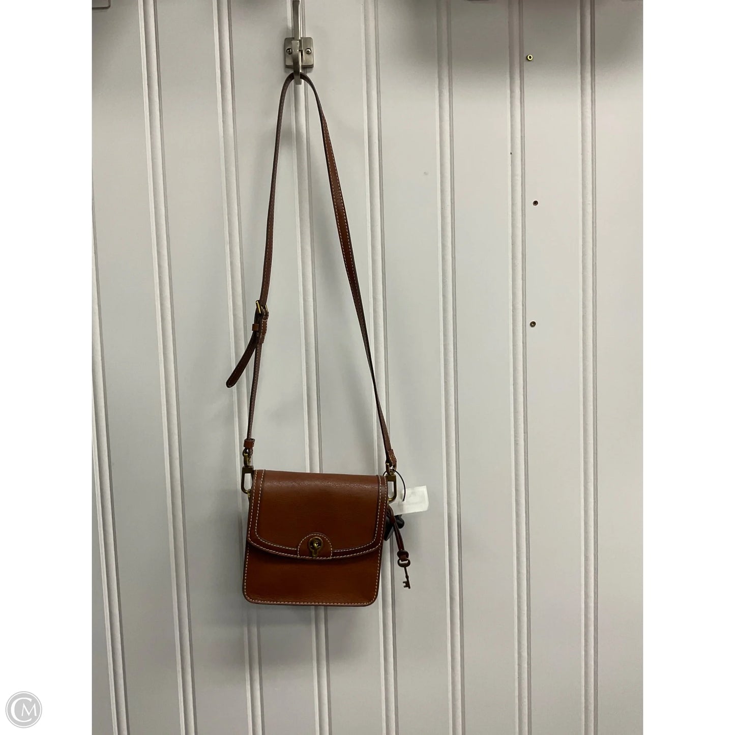 Crossbody Leather By Fossil, Size: Small