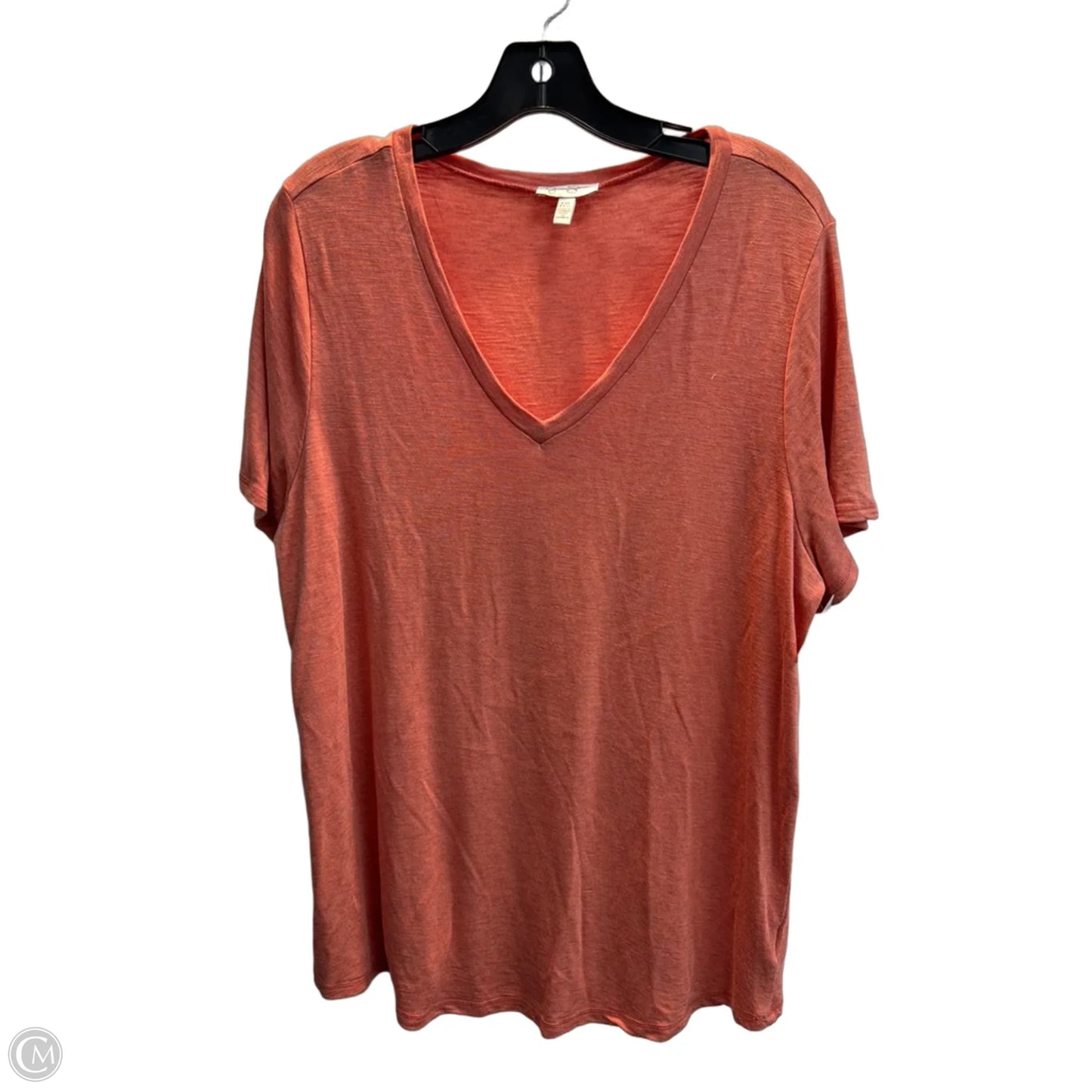 Top Short Sleeve Basic By Jessica Simpson In Orange, Size: Xxl