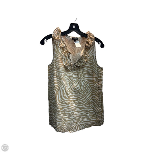 Top Sleeveless By Talbots In Zebra Print, Size: S