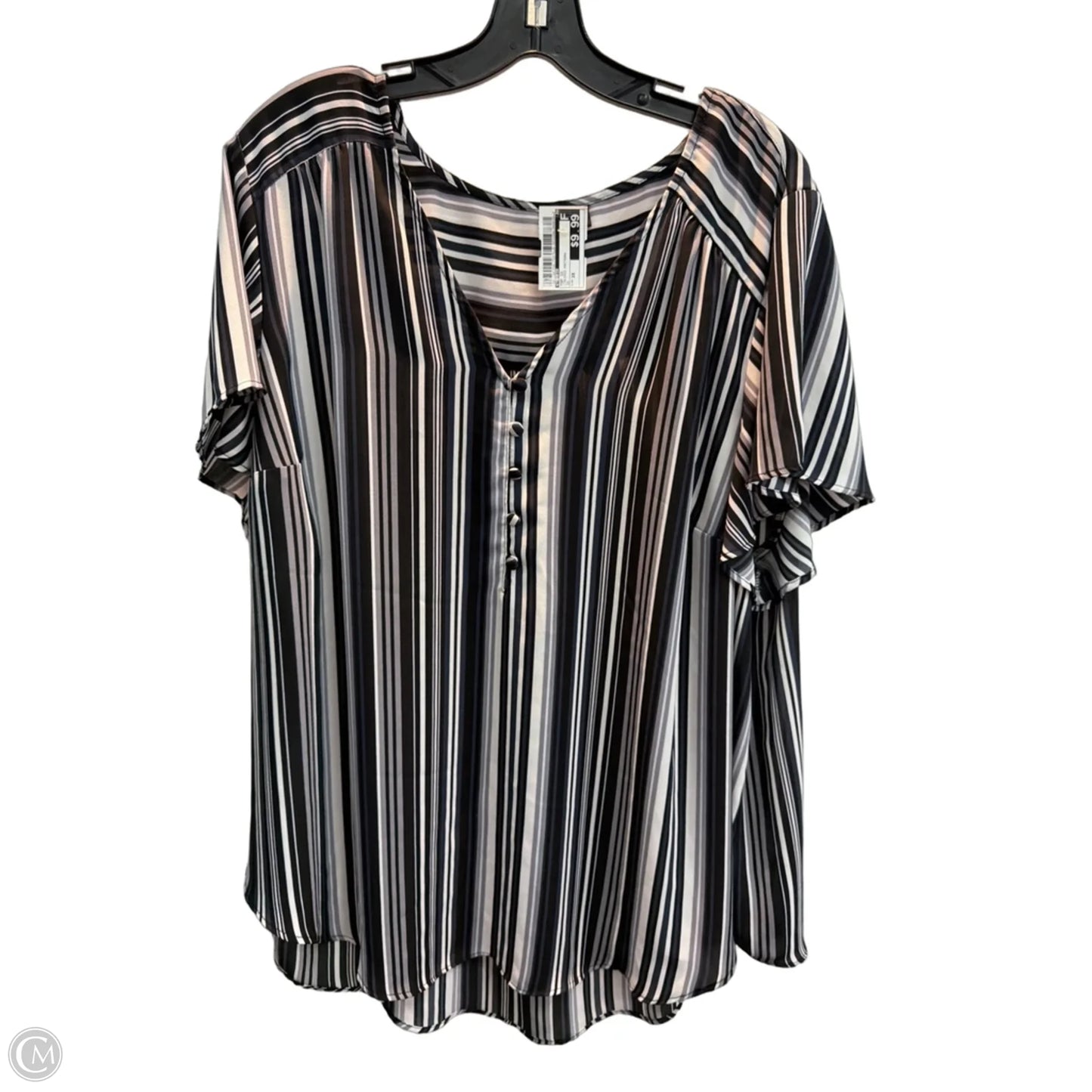 Top Short Sleeve By Torrid In Striped Pattern, Size: 3x