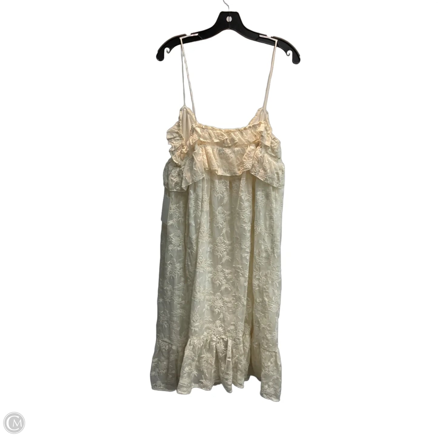 Kimono By Clothes Mentor In Cream, Size: L