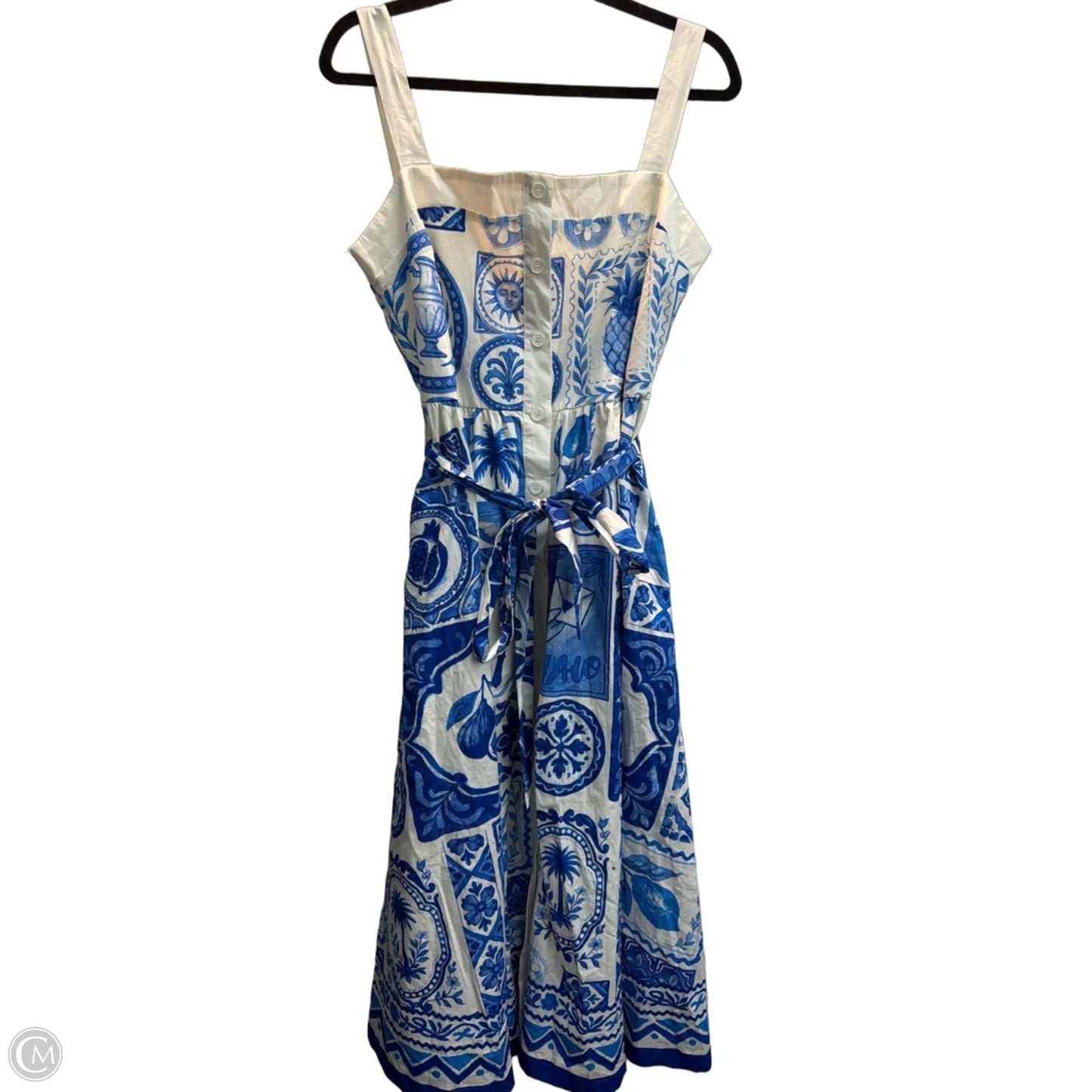 Dress Casual Maxi By Flying Tomato In Blue & White, Size: L