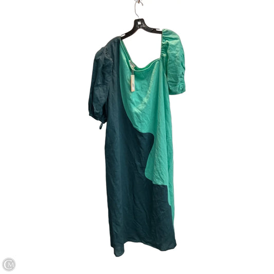 Dress Casual Maxi By Crosby In Blue & Green, Size: Xl