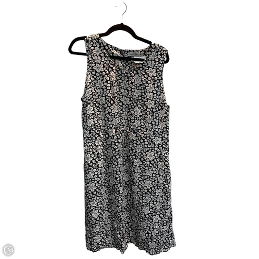 Dress Casual Midi By Christopher And Banks In Black & White, Size: L