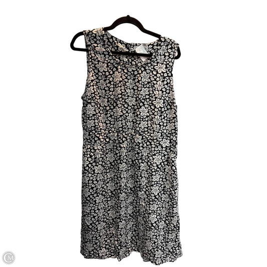 Dress Casual Midi By Christopher And Banks In Black & White, Size: L