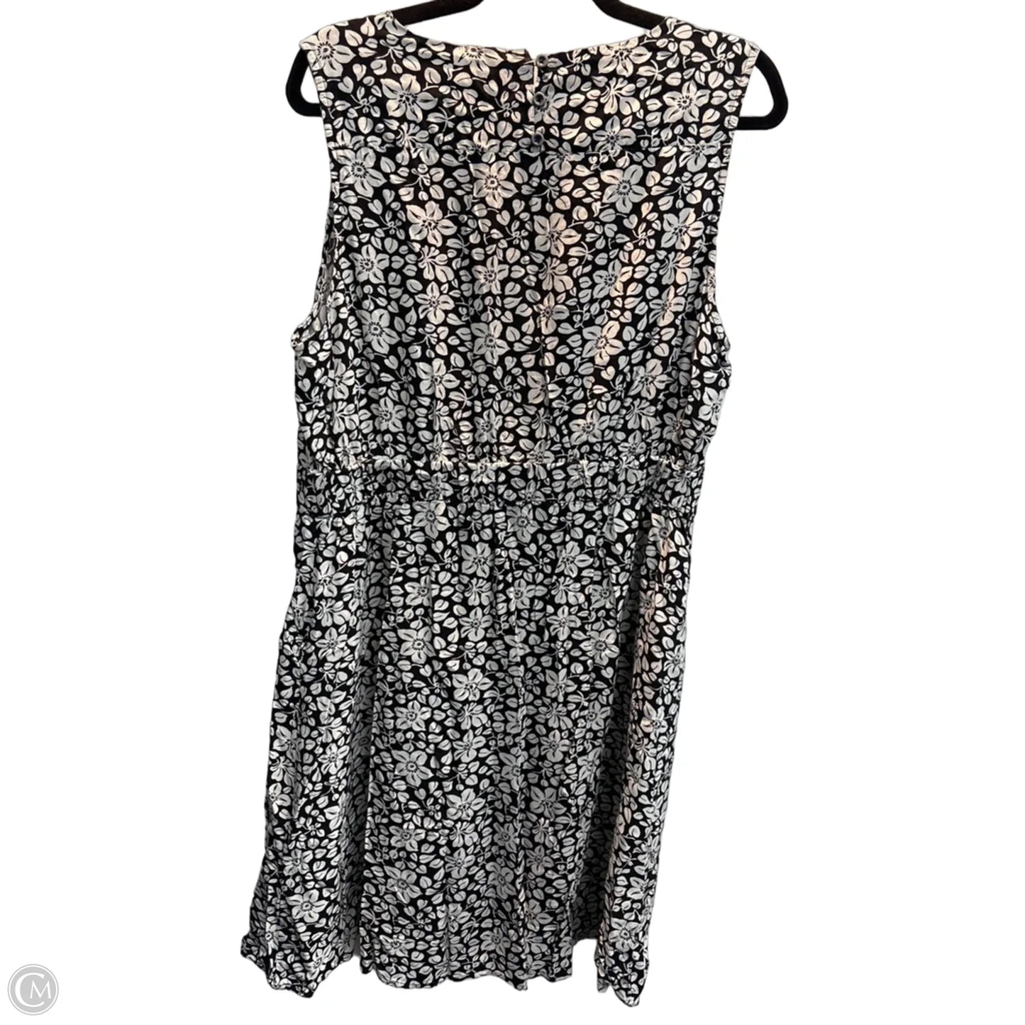Dress Casual Midi By Christopher And Banks In Black & White, Size: L