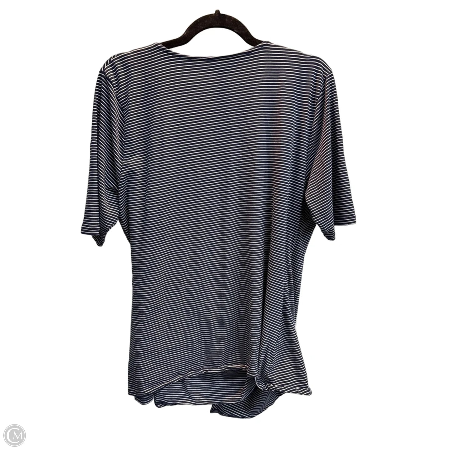 Top Short Sleeve By Lands End In Striped Pattern, Size: Xl