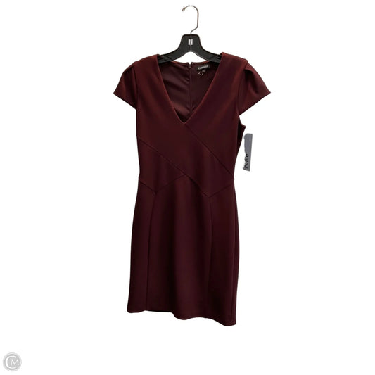 Dress Party Midi By Express In Maroon, Size: Sp