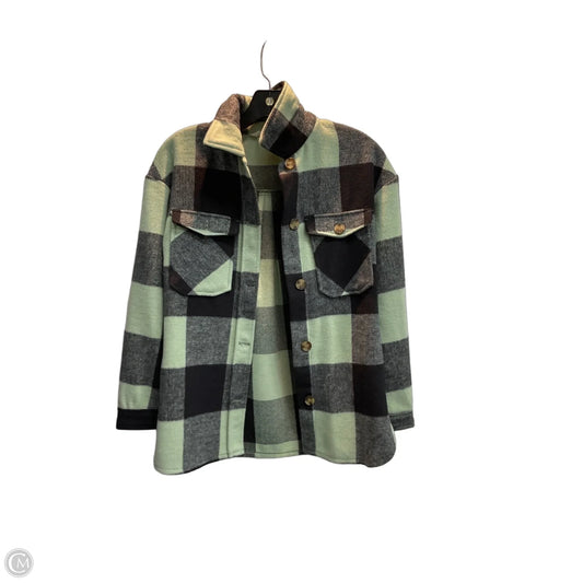 Jacket Shirt By H&m In Plaid Pattern, Size: L
