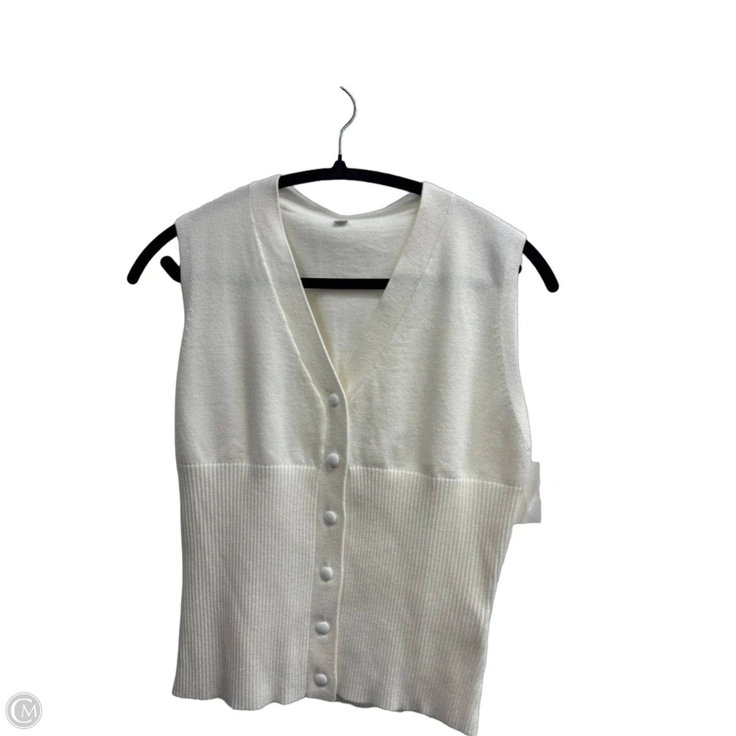 Top Sleeveless By Clothes Mentor In White, Size: S