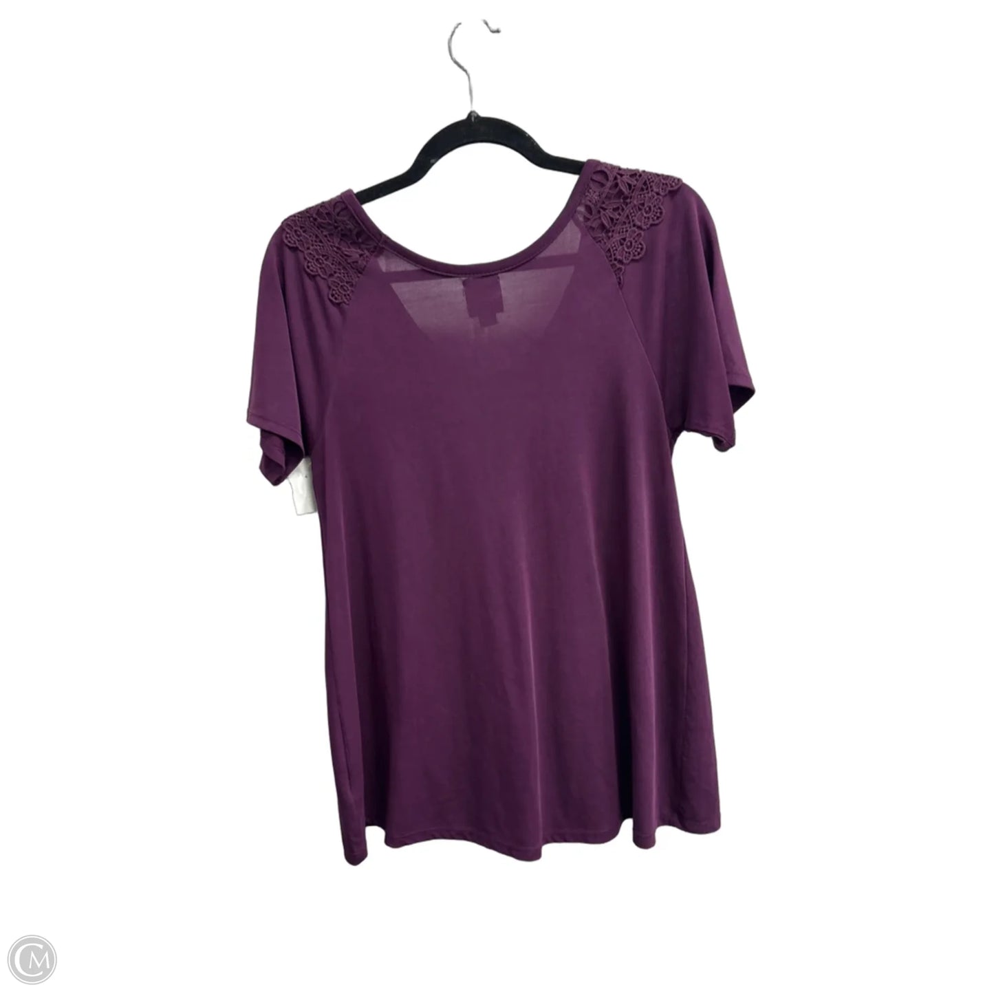 Top Short Sleeve By Blue Rain In Purple, Size: M