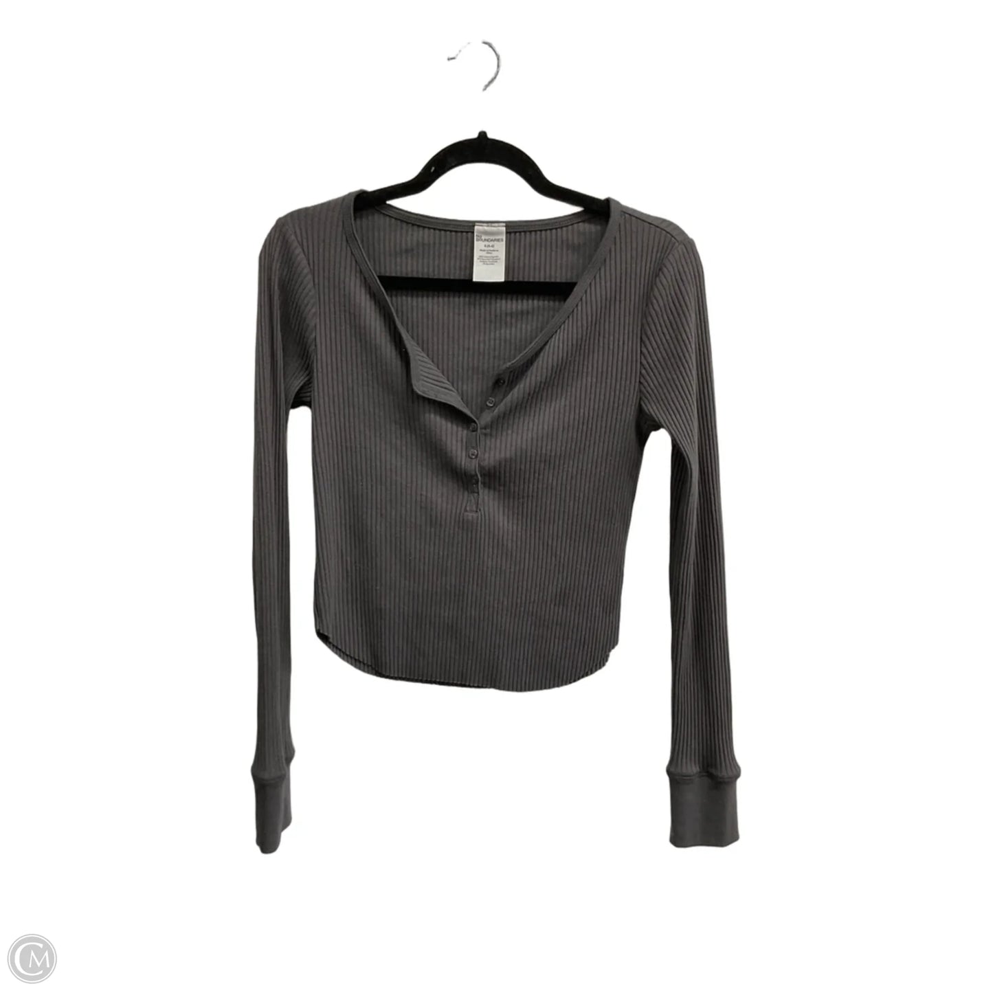 Top Long Sleeve Basic By No Boundaries In Grey, Size: S