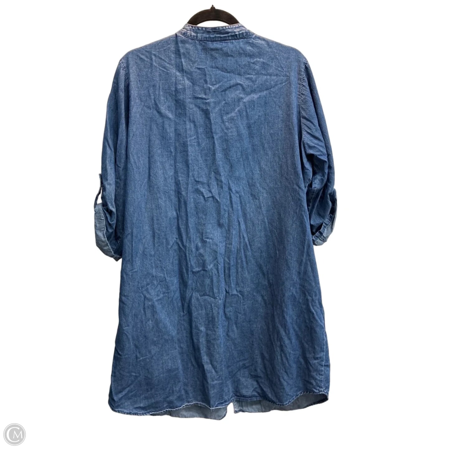 Dress Casual Midi By Speed Control In Blue Denim, Size: 2x
