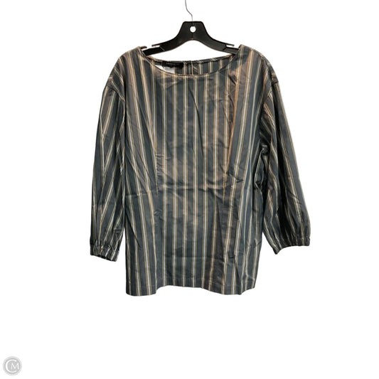 Top Long Sleeve Designer By Lafayette 148 In Striped Pattern, Size: Xl