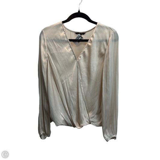 Top Long Sleeve By Banana Republic In Beige, Size: L