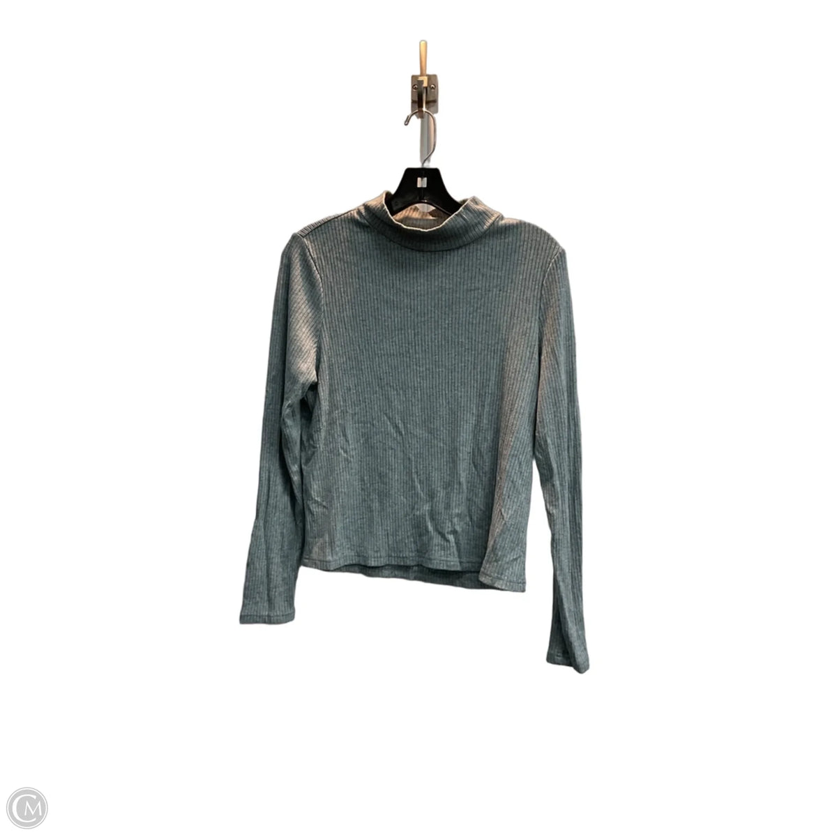 Top Long Sleeve Basic By Time And Tru In Blue, Size: L