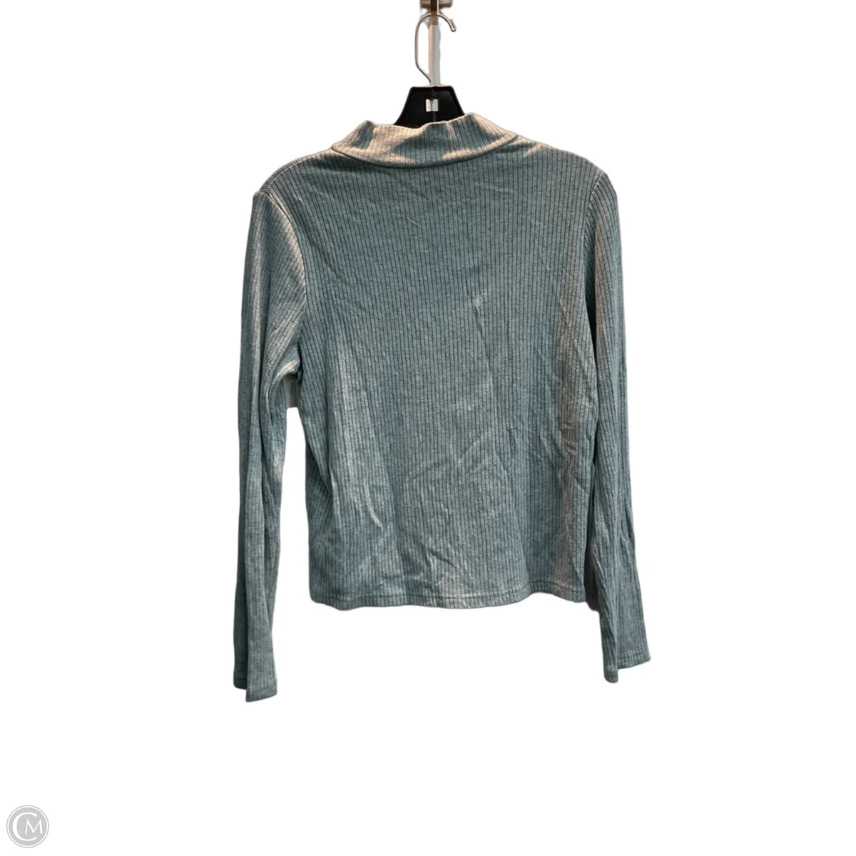 Top Long Sleeve Basic By Time And Tru In Blue, Size: L