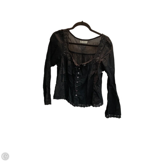 Blouse Long Sleeve By Natural Life In Black, Size: L