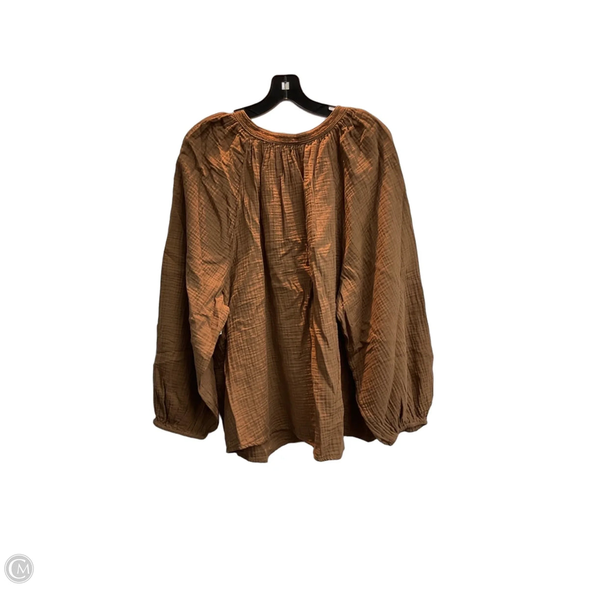 Top Long Sleeve By Universal Thread In Brown, Size: Xxl