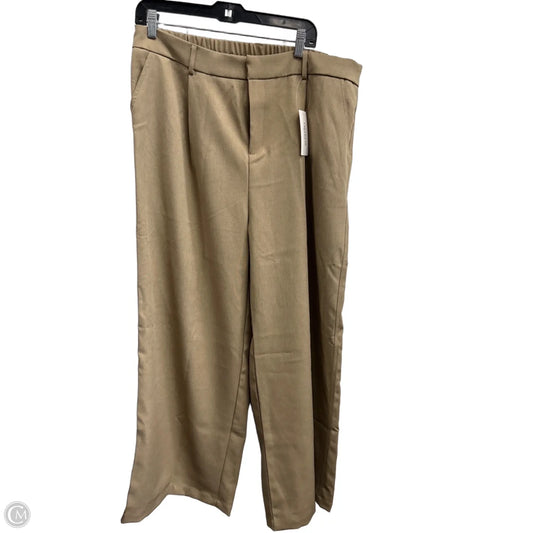 Pants Wide Leg By Clothes Mentor In Tan, Size: 20