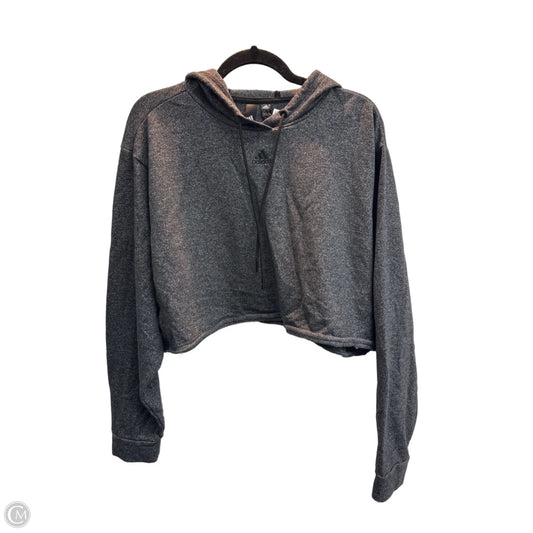Sweatshirt Hoodie By Adidas In Grey, Size: Xl