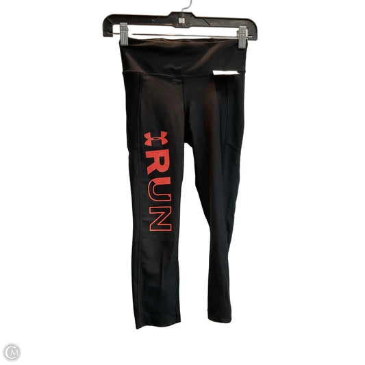 Athletic Leggings By Under Armour In Black, Size: Xs