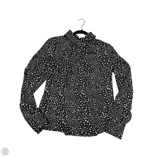 Blouse Long Sleeve By Dkny In Multi-colored, Size: S
