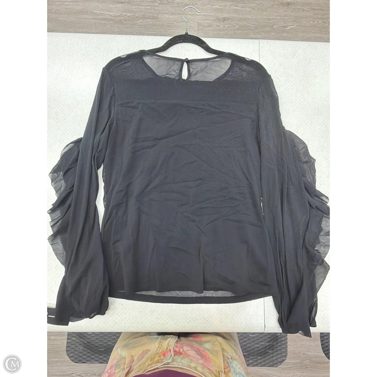 Blouse Long Sleeve By Inc In Black, Size: M