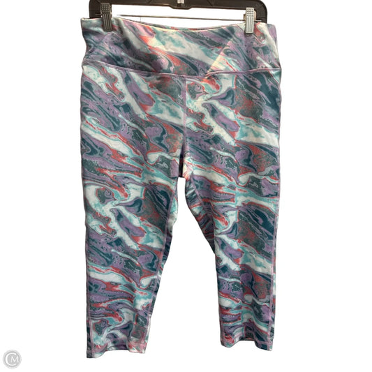 Athletic Leggings Capris By Pro Player In Multi-colored, Size: L