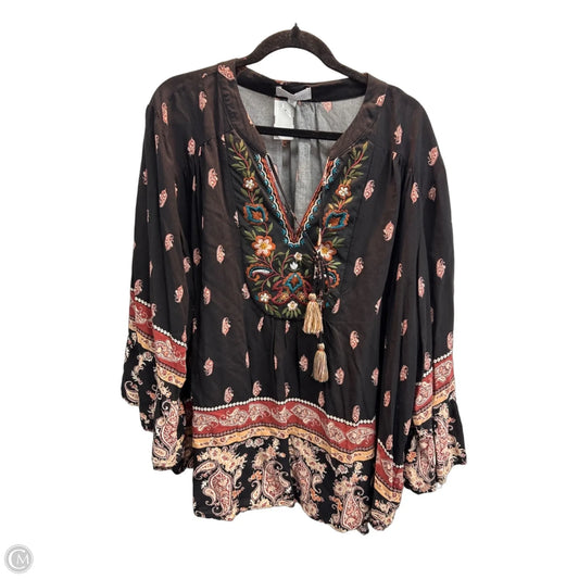 Top Long Sleeve By New Directions In Multi-colored, Size: 3x