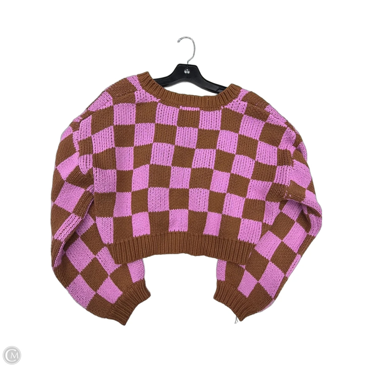 Sweater By Blue Blush In Checkered Pattern, Size: S