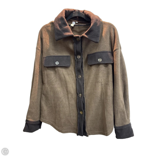 Jacket Fleece By Clothes Mentor In Brown, Size: S