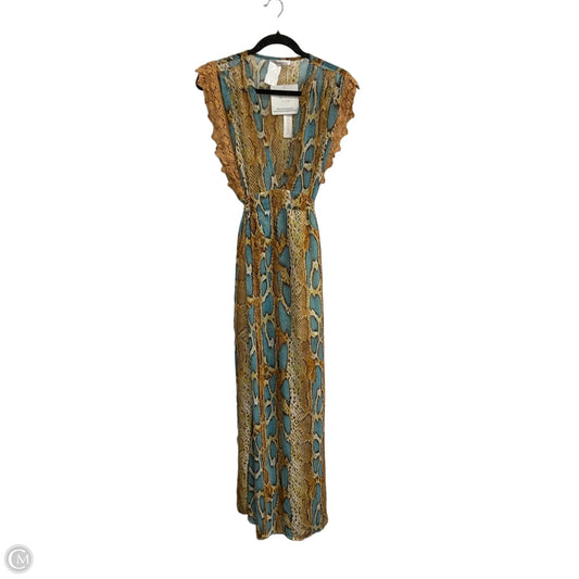 Dress Party Long By Olivaceous In Snakeskin Print, Size: M