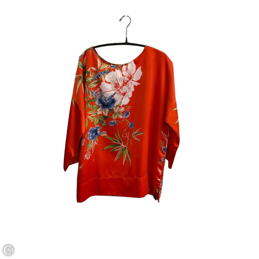 Blouse Long Sleeve By Soft Surroundings In Floral Print, Size: M
