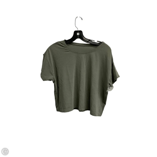 Athletic Top Short Sleeve By Lululemon In Green, Size: M
