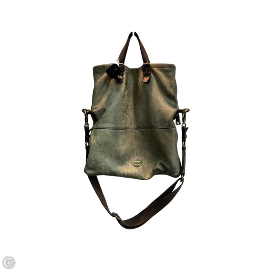 Handbag Leather By Fossil, Size: Medium