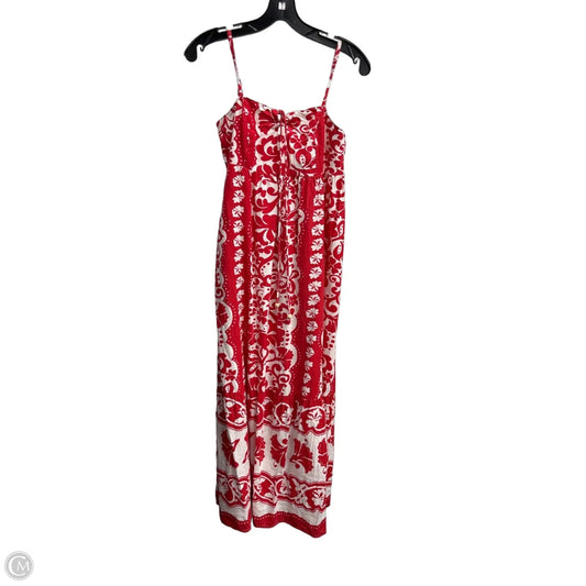 Dress Casual Maxi By Japna In Red & White, Size: S