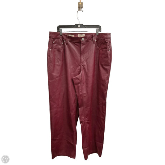 Pants Wide Leg By Universal Thread In Maroon, Size: 16
