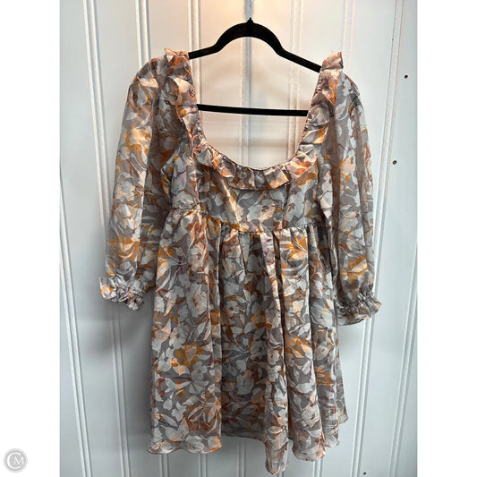 Dress Party Short By Storia In Floral Print, Size: S